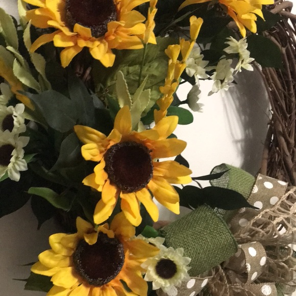An Any Time Sunflower Grapevine Wreath - Picture 5 of 5